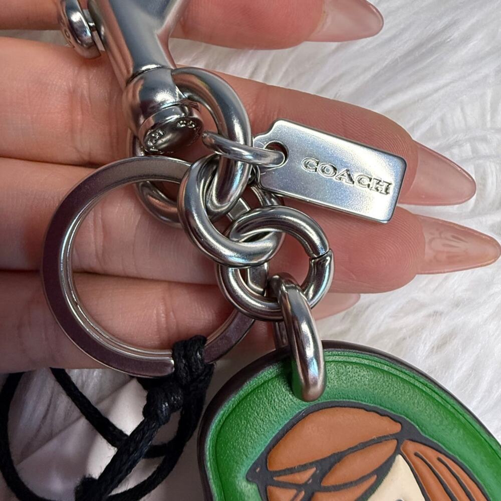NWT Coach X Peanuts Peppermint Patty Bag Charm - Picture 3 of 4